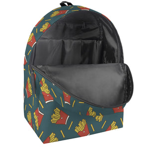 Doodle French Fries Pattern Print Backpack