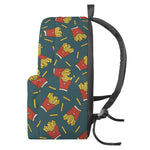 Doodle French Fries Pattern Print Backpack