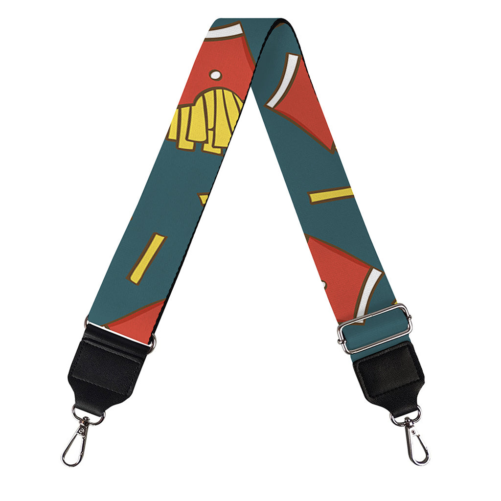 Doodle French Fries Pattern Print Bag Strap