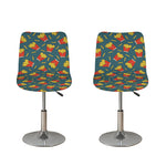 Doodle French Fries Pattern Print Bar Stool Covers