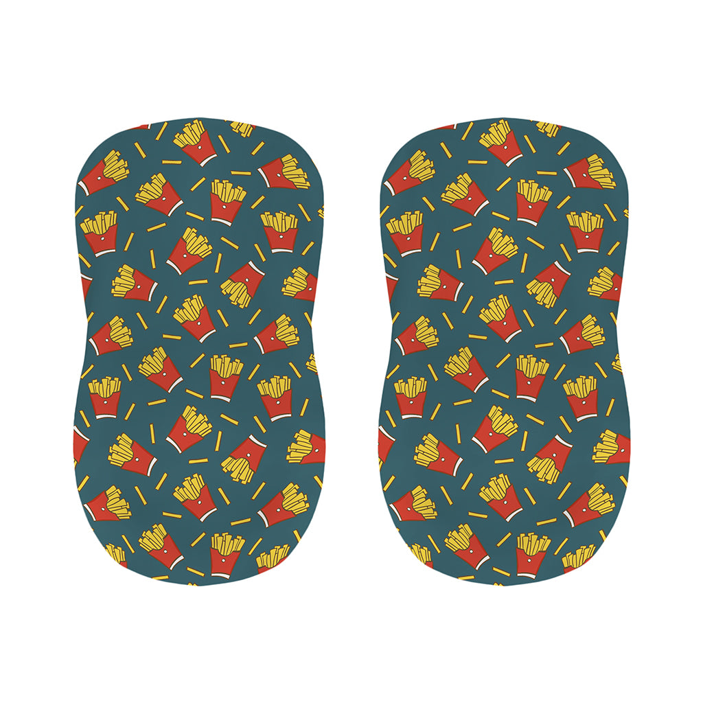 Doodle French Fries Pattern Print Bar Stool Covers