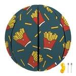 Doodle French Fries Pattern Print Basketball