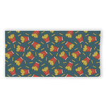 Doodle French Fries Pattern Print Beach Towel