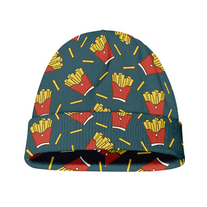 Doodle French Fries Pattern Print Beanie