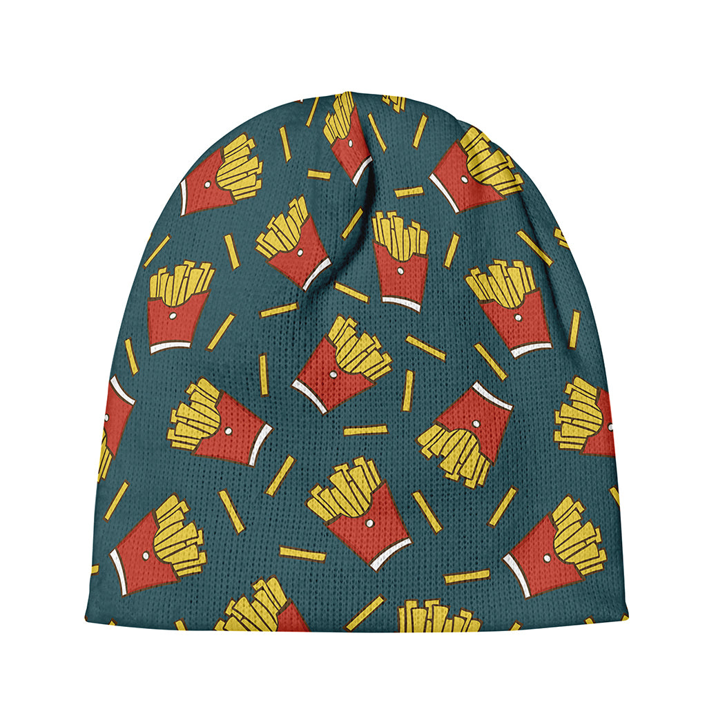 Doodle French Fries Pattern Print Beanie