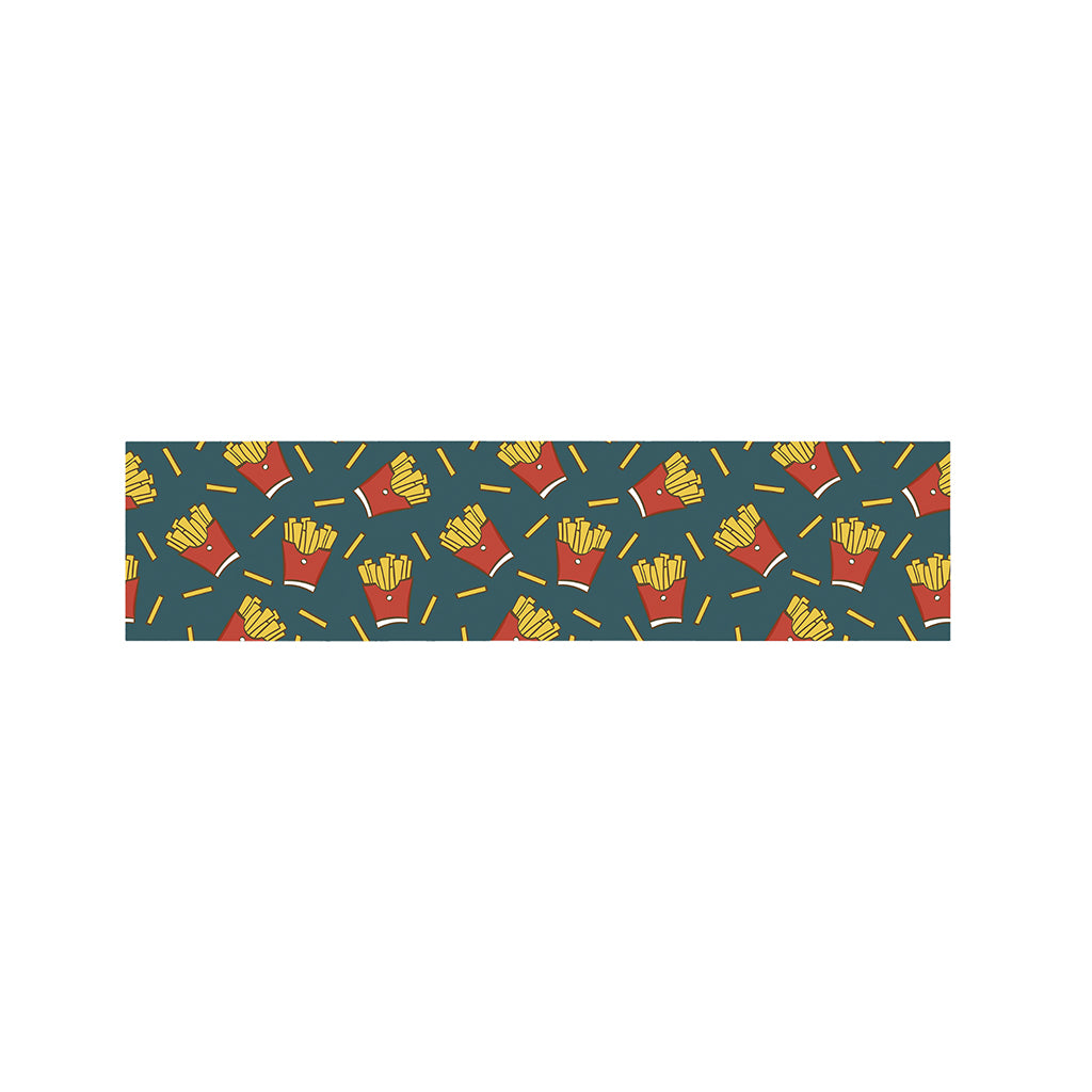 Doodle French Fries Pattern Print Bed Runner