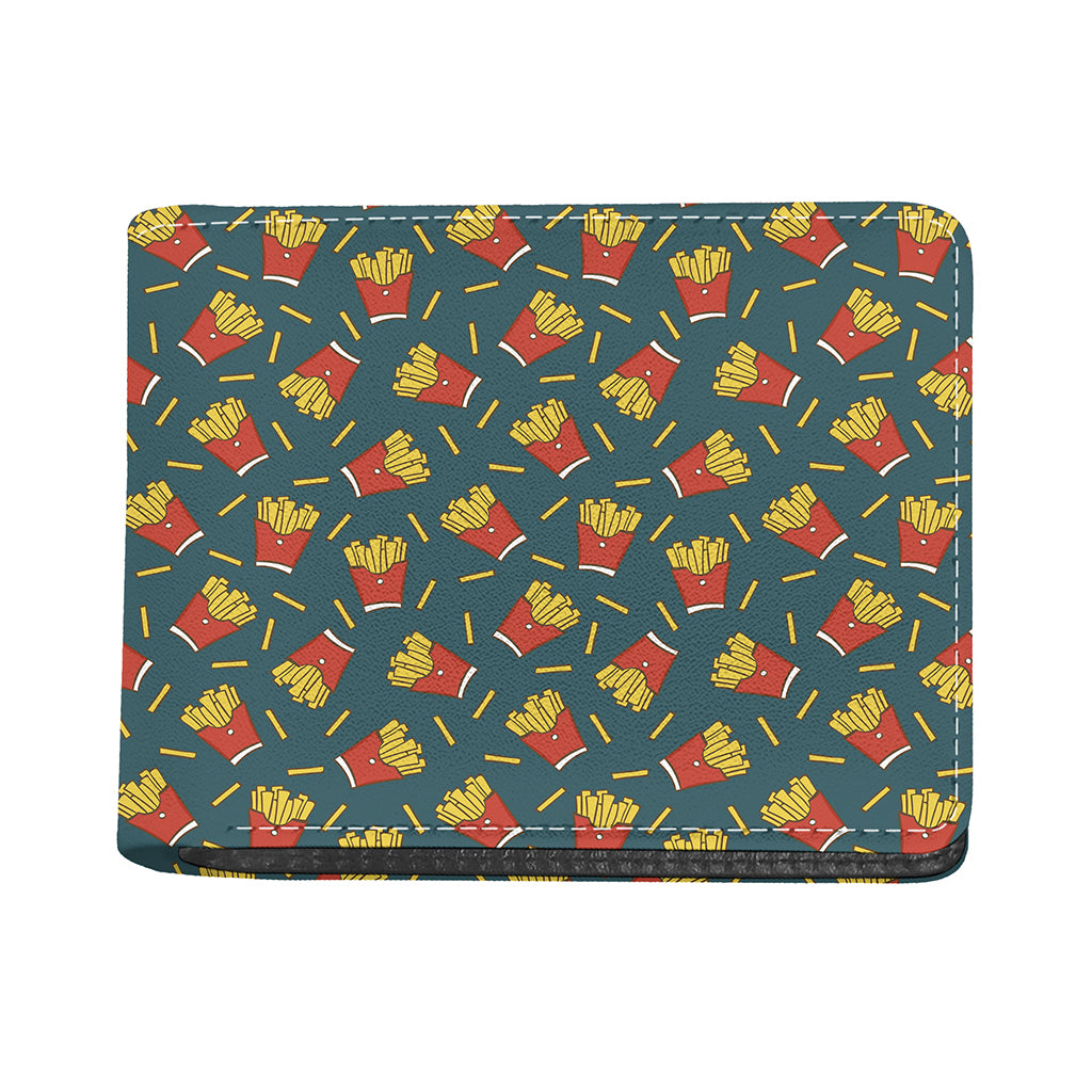 Doodle French Fries Pattern Print Bifold Wallet
