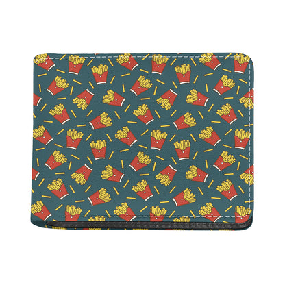 Doodle French Fries Pattern Print Bifold Wallet