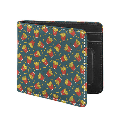 Doodle French Fries Pattern Print Bifold Wallet