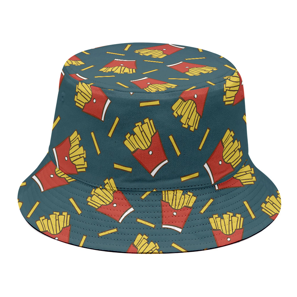 Doodle French Fries Pattern Print Bucket Hat