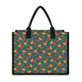 Doodle French Fries Pattern Print Canvas Tote Bag