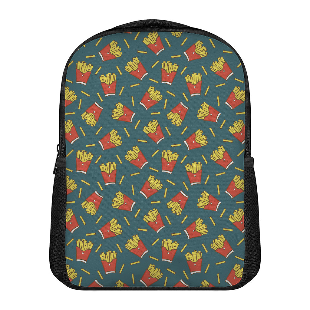 Doodle French Fries Pattern Print Casual Backpack