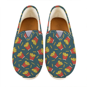 Doodle French Fries Pattern Print Casual Shoes