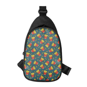 Doodle French Fries Pattern Print Chest Bag