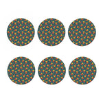 Doodle French Fries Pattern Print Coaster Set