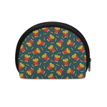 Doodle French Fries Pattern Print Coin Purse