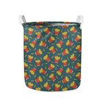 Doodle French Fries Pattern Print Collapsible Laundry Basket