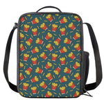 Doodle French Fries Pattern Print Crossbody Lunch Bag