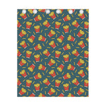 Doodle French Fries Pattern Print Curtain