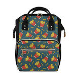 Doodle French Fries Pattern Print Diaper Bag