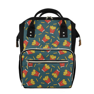 Doodle French Fries Pattern Print Diaper Bag