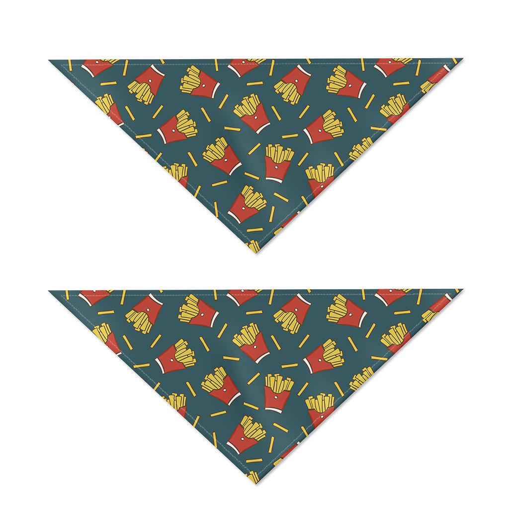 Doodle French Fries Pattern Print Dog Bandana