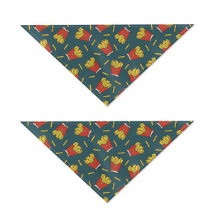 Doodle French Fries Pattern Print Dog Bandana