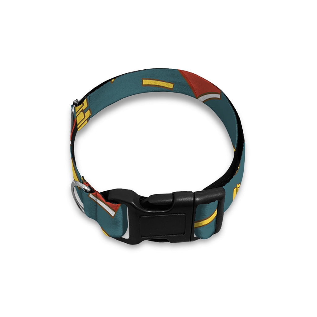 Doodle French Fries Pattern Print Dog Collar