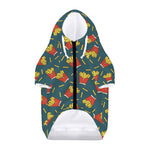 Doodle French Fries Pattern Print Dog Zip Up Hoodie