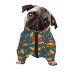 Doodle French Fries Pattern Print Dog Zip Up Jacket
