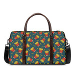 Doodle French Fries Pattern Print Duffle Bag