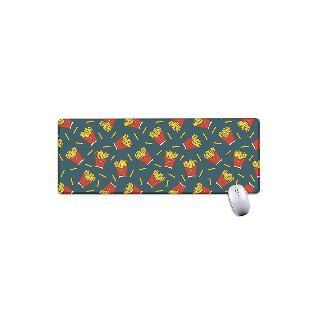 Doodle French Fries Pattern Print Extended Mouse Pad
