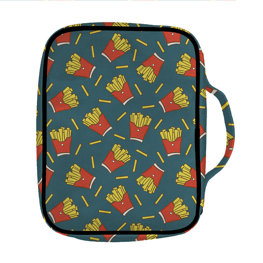 Doodle French Fries Pattern Print Front Pocket Bible Bag