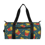 Doodle French Fries Pattern Print Gym Bag