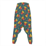 Doodle French Fries Pattern Print Hammer Pants