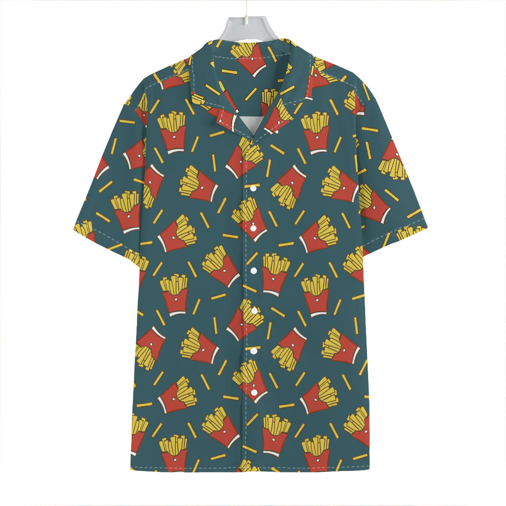 Doodle French Fries Pattern Print Hawaiian Shirt