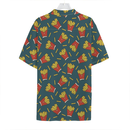 Doodle French Fries Pattern Print Hawaiian Shirt