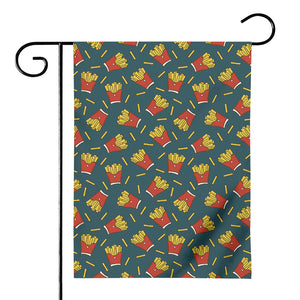 Doodle French Fries Pattern Print House Flag