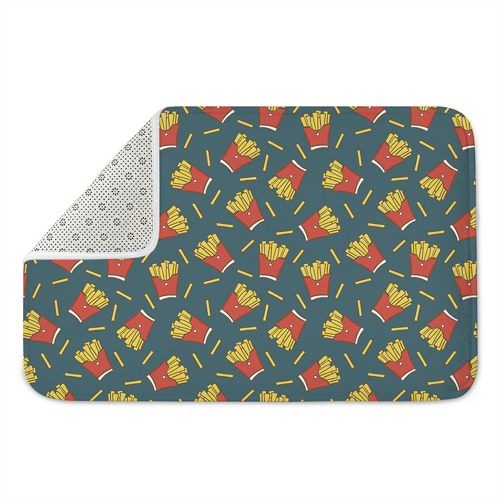 Doodle French Fries Pattern Print Indoor Door Mat