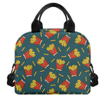 Doodle French Fries Pattern Print Insulated Lunch Bag