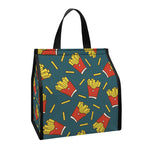 Doodle French Fries Pattern Print Insulated Lunch Tote