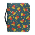 Doodle French Fries Pattern Print Leather Bible Cover
