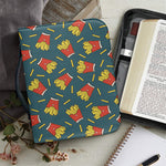 Doodle French Fries Pattern Print Leather Bible Cover