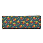 Doodle French Fries Pattern Print Long Kitchen Mat