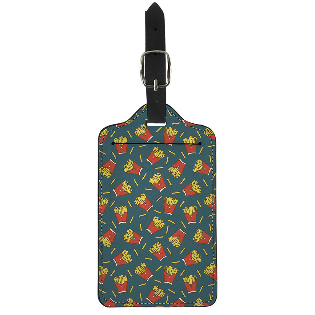 Doodle French Fries Pattern Print Luggage Tag