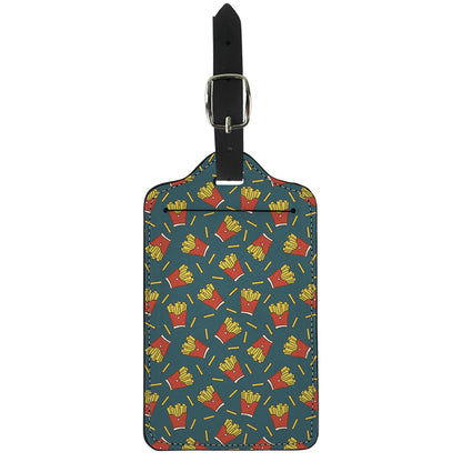 Doodle French Fries Pattern Print Luggage Tag