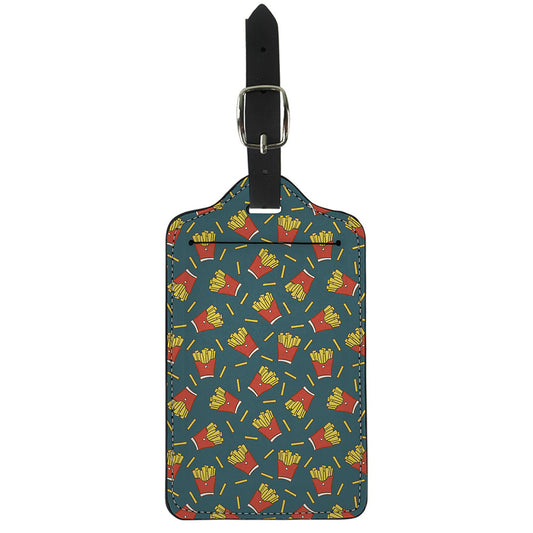 Doodle French Fries Pattern Print Luggage Tag