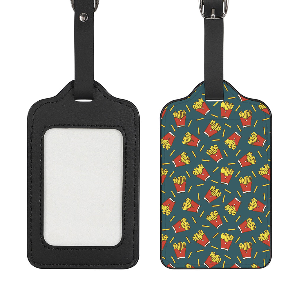 Doodle French Fries Pattern Print Luggage Tag