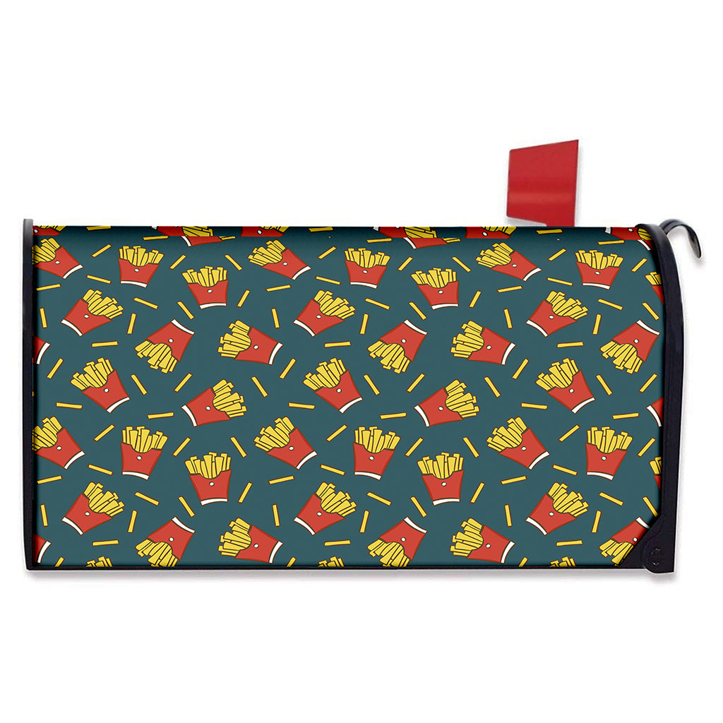 Doodle French Fries Pattern Print Mailbox Cover