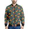 Doodle French Fries Pattern Print Men's Bomber Jacket